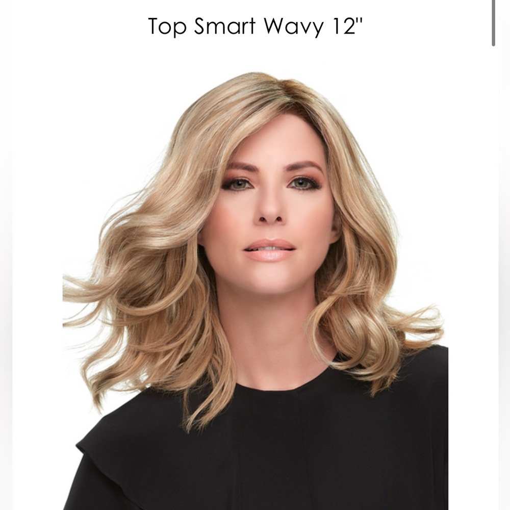 NWT Jon Renau Top Smart Wavy 12” synthetic hair topper Rootbeer Float 12/30BT